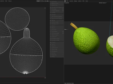 Fruta-p&atilde;o Modelo 3D