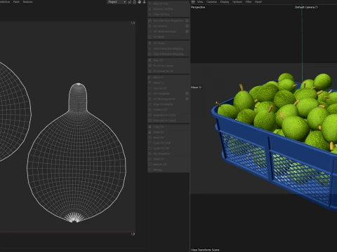 Caixa de pl&aacute;stico de fruta-p&atilde;o Modelo 3D