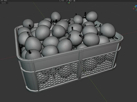 Caixa de pl&aacute;stico de fruta-p&atilde;o Modelo 3D