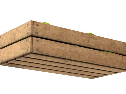 Breadfruit Wooden Crate 3D Model