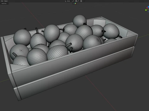 Breadfruit Wooden Crate 3D Model