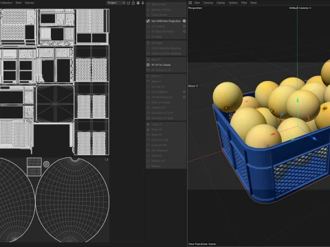 Cantaloupe Melon Plastic Crate 3D Model