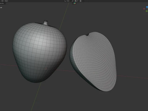 Fruta Cherim&oacute;ia Modelo 3D