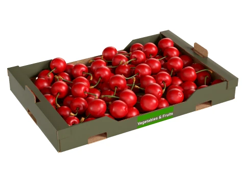Obstkiste aus Kirschpappe 3D Modell