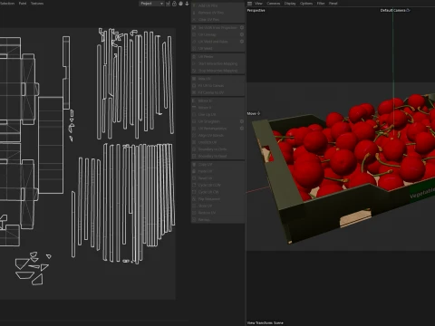 Cherry Cardboard Fruit Box 3D Model