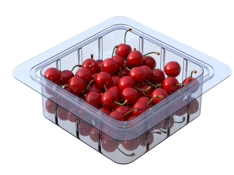 Cherry Fruit Box Plastic Transparent 3D Model