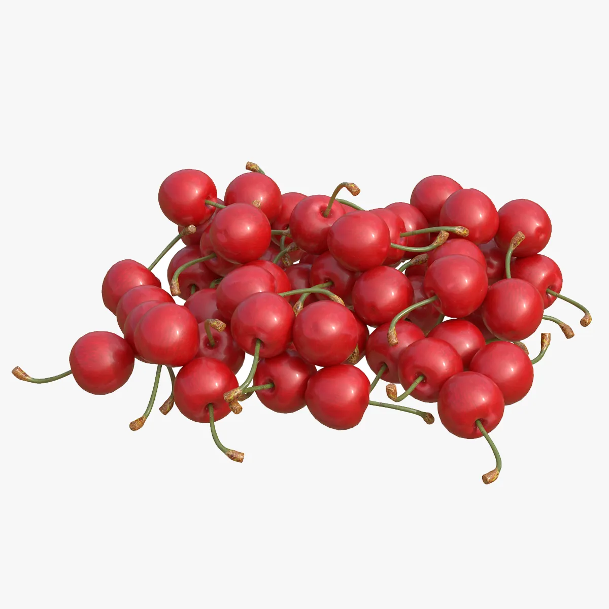 Cherry Fruit Pile 3D Model .c4d .max .obj .3ds .fbx .stl .blend 