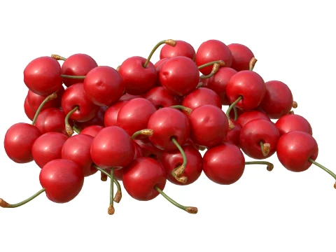 Cherry Fruit Pile 3D Model