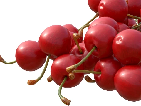 Cherry Fruit Pile 3D Model