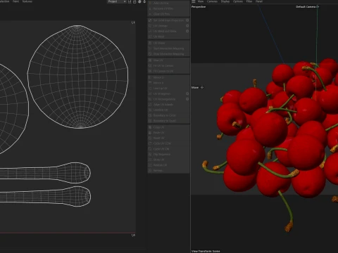 Cherry Fruit Pile 3D Model