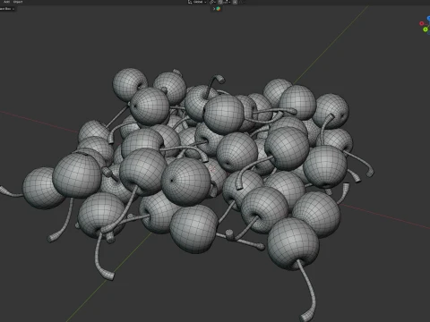 Cherry Fruit Pile 3D Model