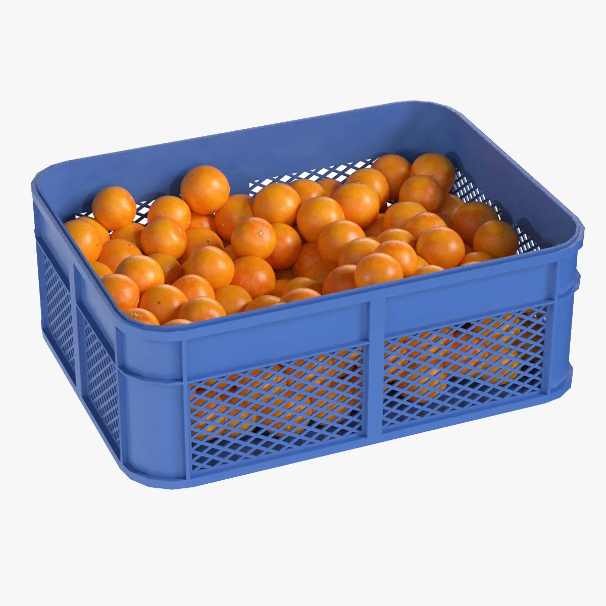 Clementine Plastic Crate 3D Model .c4d .max .obj .3ds .fbx .stl .blend 