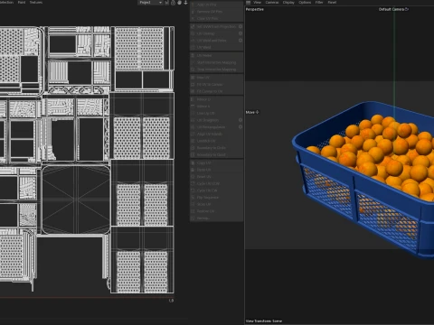 Clementine Plastic Crate 3D Model