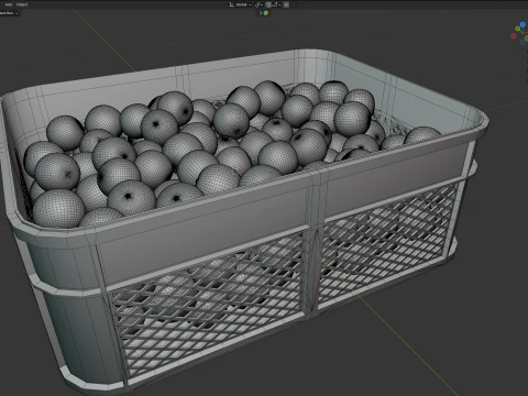 Clementine Plastic Crate 3D Model