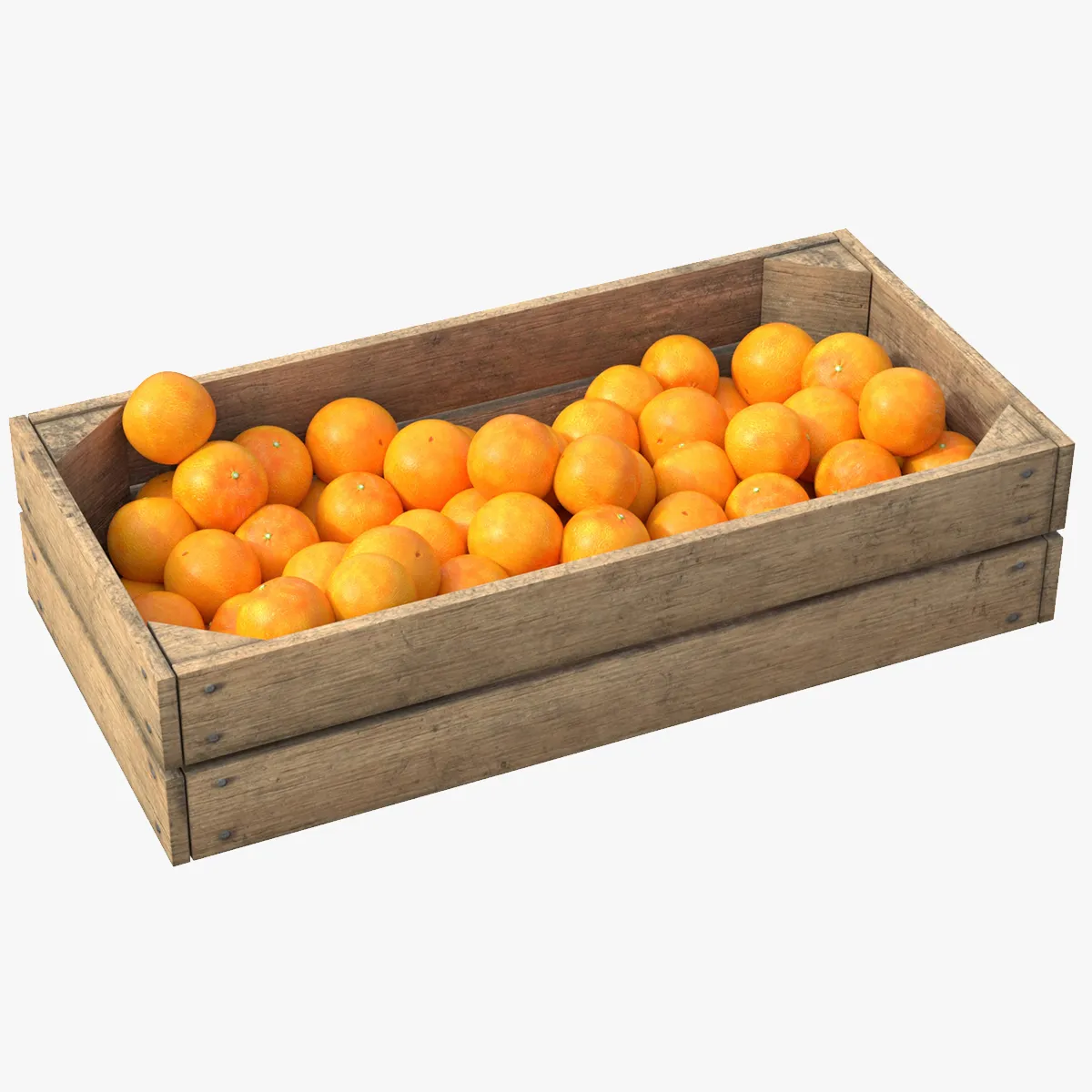 Clementine Wooden Crate 3D Model .c4d .max .obj .3ds .fbx .stl .blend 