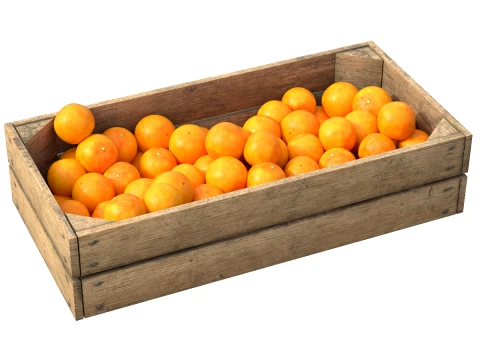 Clementine Holzkiste 3D Modell