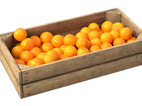 Clementine Wooden Crate 3D Model