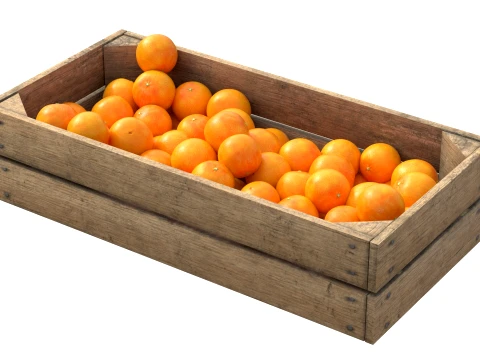 Clementine Wooden Crate 3D Model