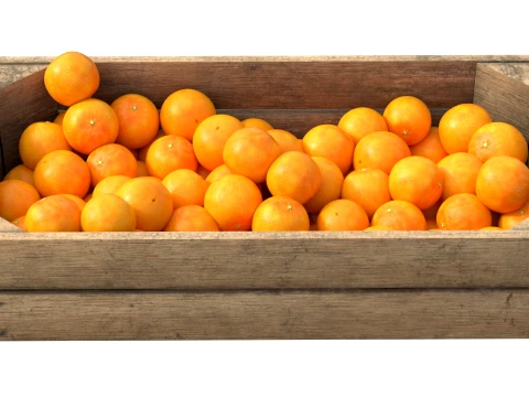 Clementine Wooden Crate 3D Model