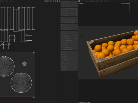 Clementine Wooden Crate 3D Model