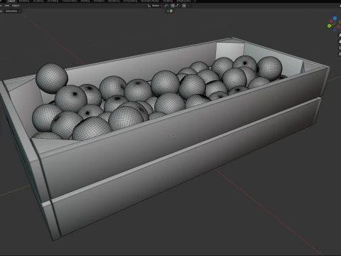 Clementine Wooden Crate 3D Model
