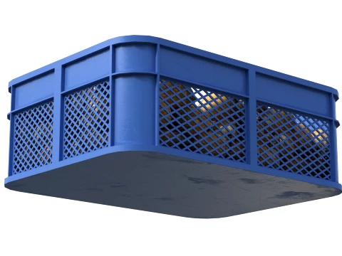 Cocoa Fruit Plastic Crate 3D Model