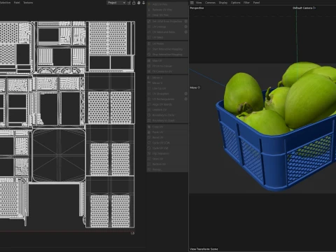 Coconut Green Plastic Crate 3D Model