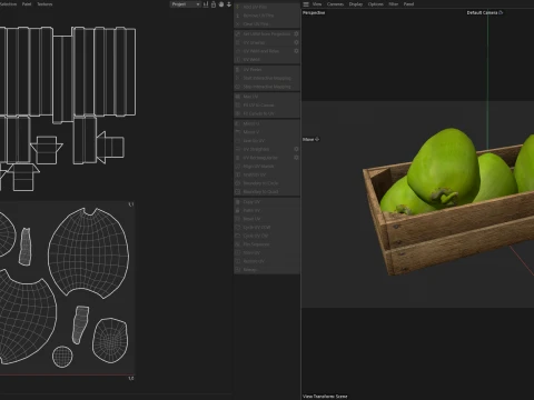 Coconut Green Wooden Crate 3D Model