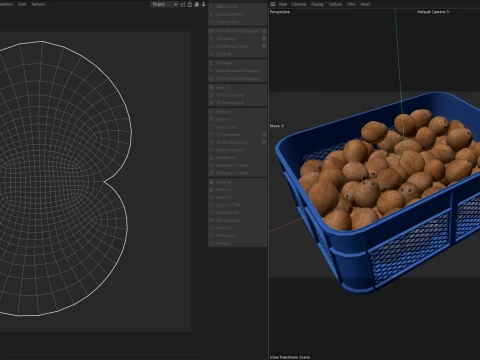 Coconut Inner Plastic Crate 3D Model