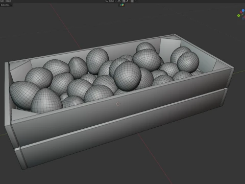 Coconut Inner Wooden Crate 3D Model