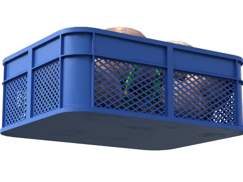 Coconut Sprout Plastic Crate 3D Model