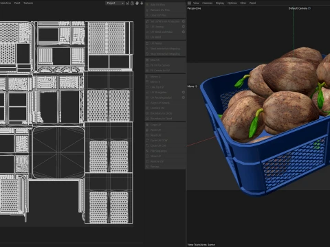 Coconut Sprout Plastic Crate 3D Model