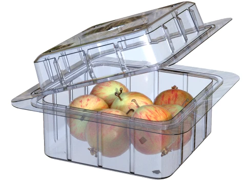 Krab Appeldoos Kunststof Transparant 3D Model