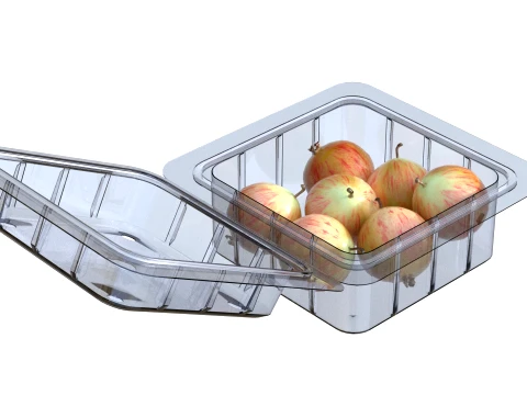Crab Apple Box Plastic Transparent 3D Model