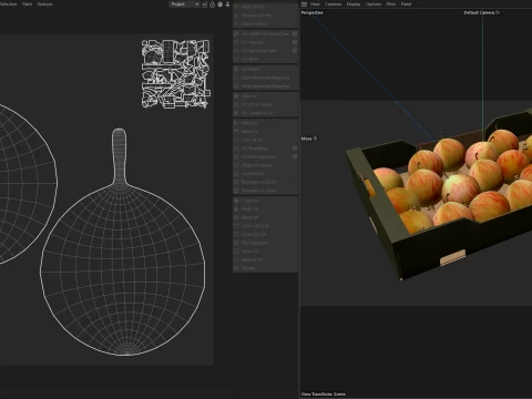 Crab Apple Cardboard Fruit Box 3D Model