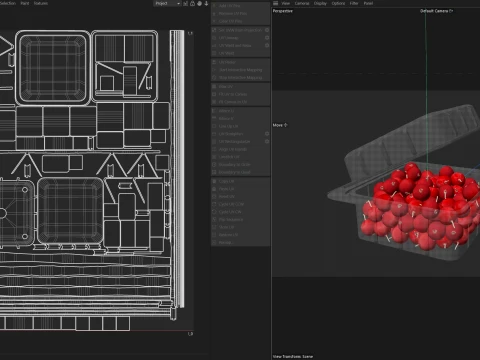 Cranberry Box Plastic Transparent 3D Model