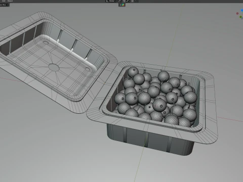 Cranberry Box Plastic Transparent 3D Model