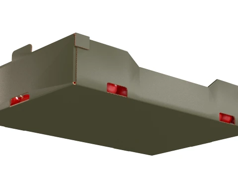 Cranberry Cardboard Fruit Box 3D Model