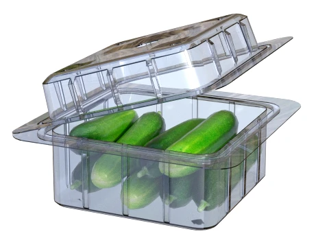 Cucumber Box Plastic Transparent 3D Model