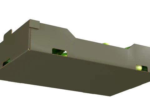 Cucumber Cardboard Fruit Box 3D Model