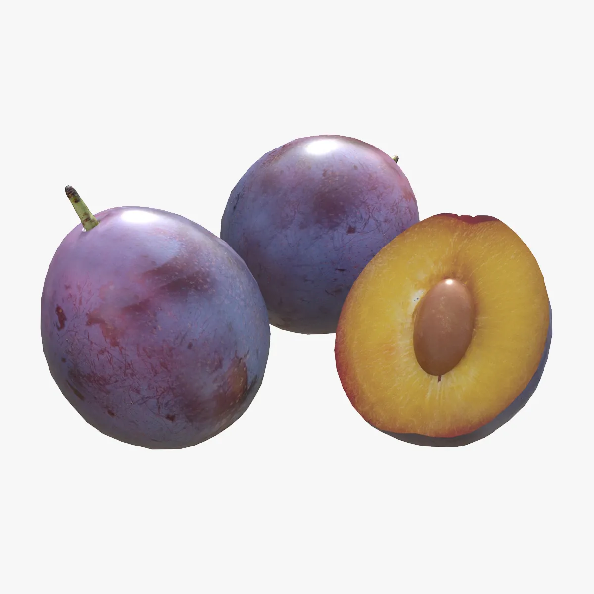 Damsun Plum 3D Model .c4d .max .obj .3ds .fbx .stl .blend 