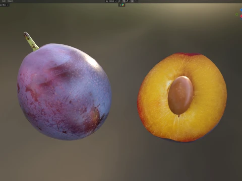 Damsun Plum 3D Model