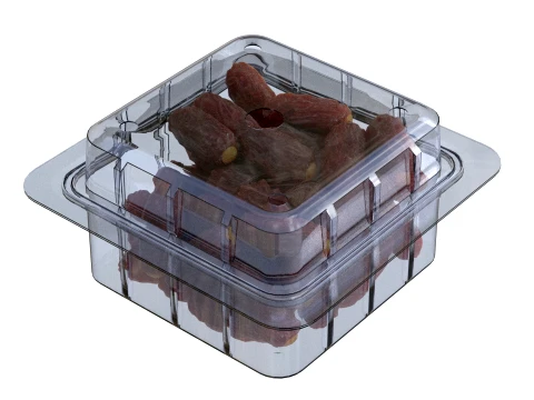 Dates Fruit Box Plastic Transparent 3D Model