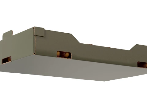 Dates Fruit Cardboard Fruit Box 3D Model
