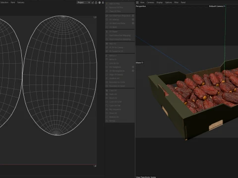 Dates Fruit Cardboard Fruit Box 3D Model