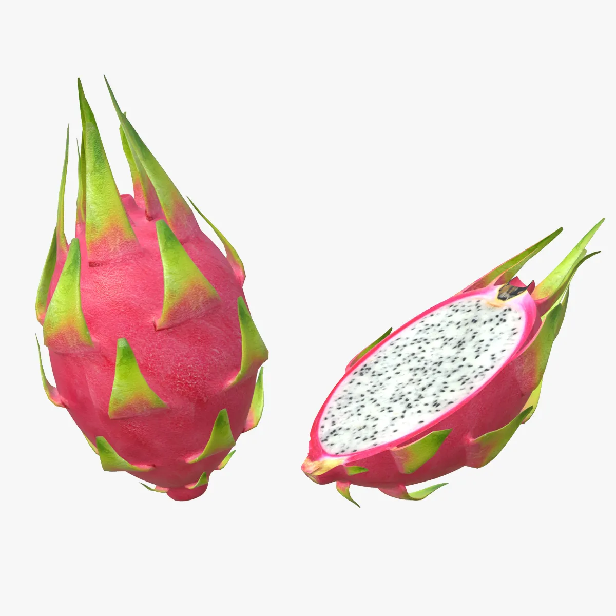 Dragon Fruit 3D Model .c4d .max .obj .3ds .fbx .stl .blend 