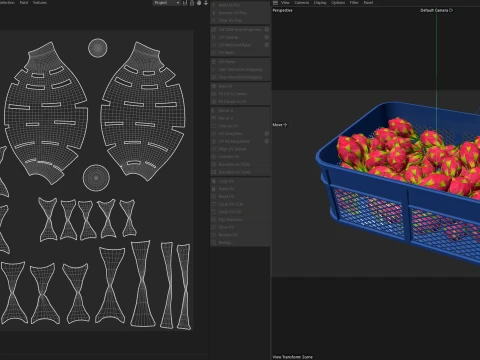 Dragon Fruit Plastic Crate 3D Model