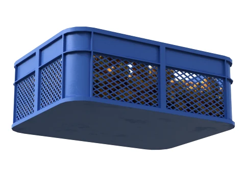 Dragon Fruit Yellow Plastic Crate 3D Model