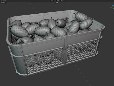 Feijoa Plastic Crate 3D Model