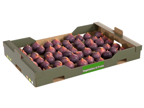 Fig Cardboard Fruit Box 3D Model